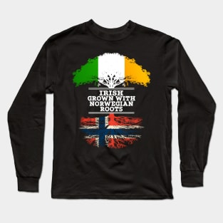 Irish Grown With Norwegian Roots - Gift for Norwegian With Roots From Norway Long Sleeve T-Shirt